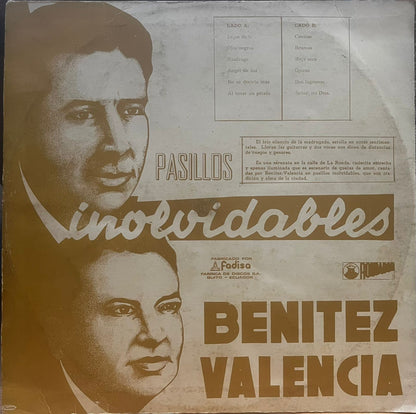 BENITEZ - VALENCIA - PASILLOS INOLVIDABLES  LP