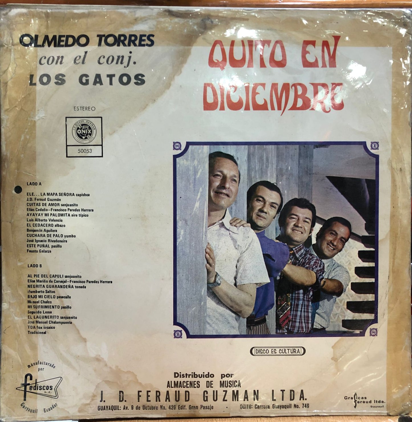 OLMEDO TORRES Y LOS GATOS - QUITO EN DICIEMBRE LP