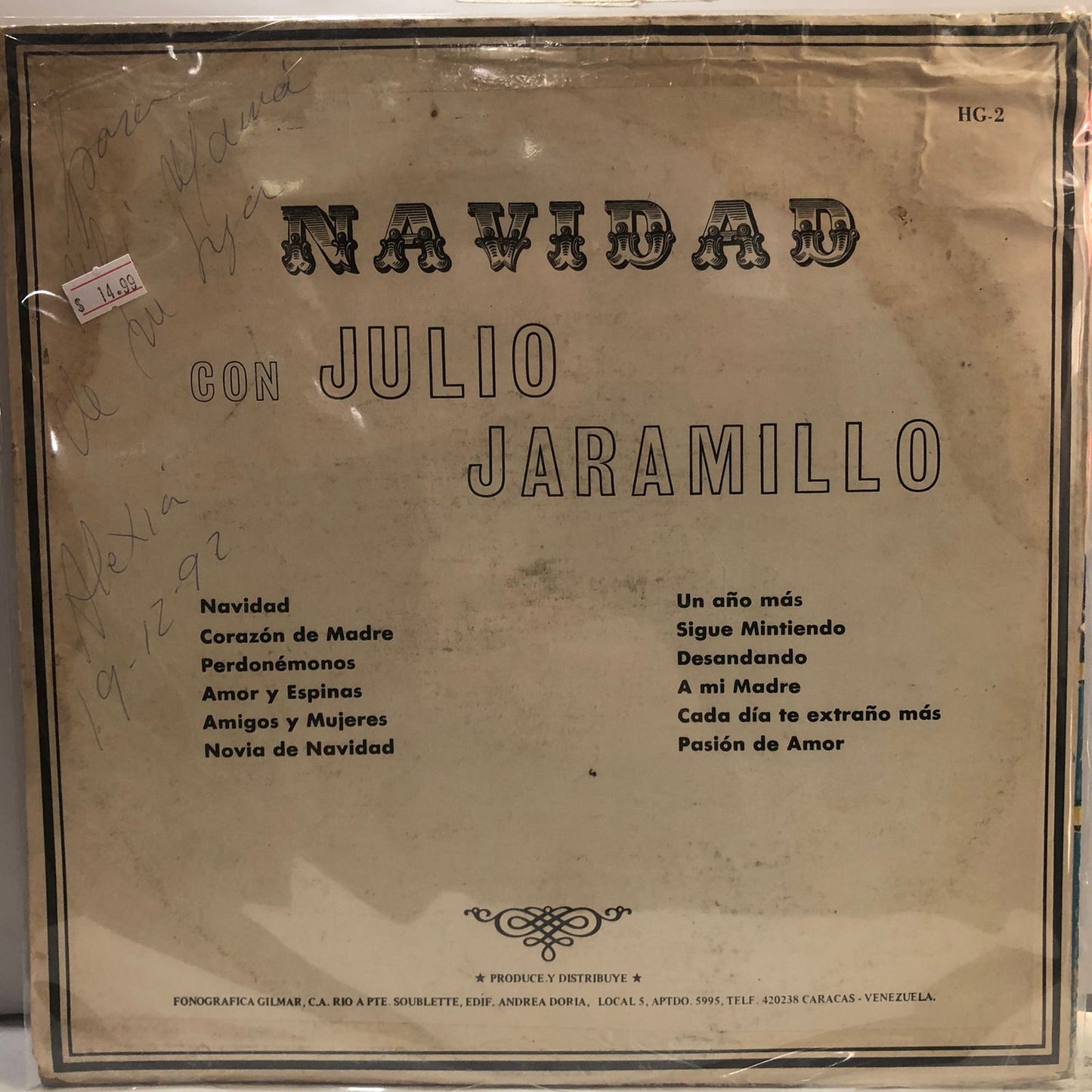 JULIO JARAMILLO - EXITOS VOL.2  LP