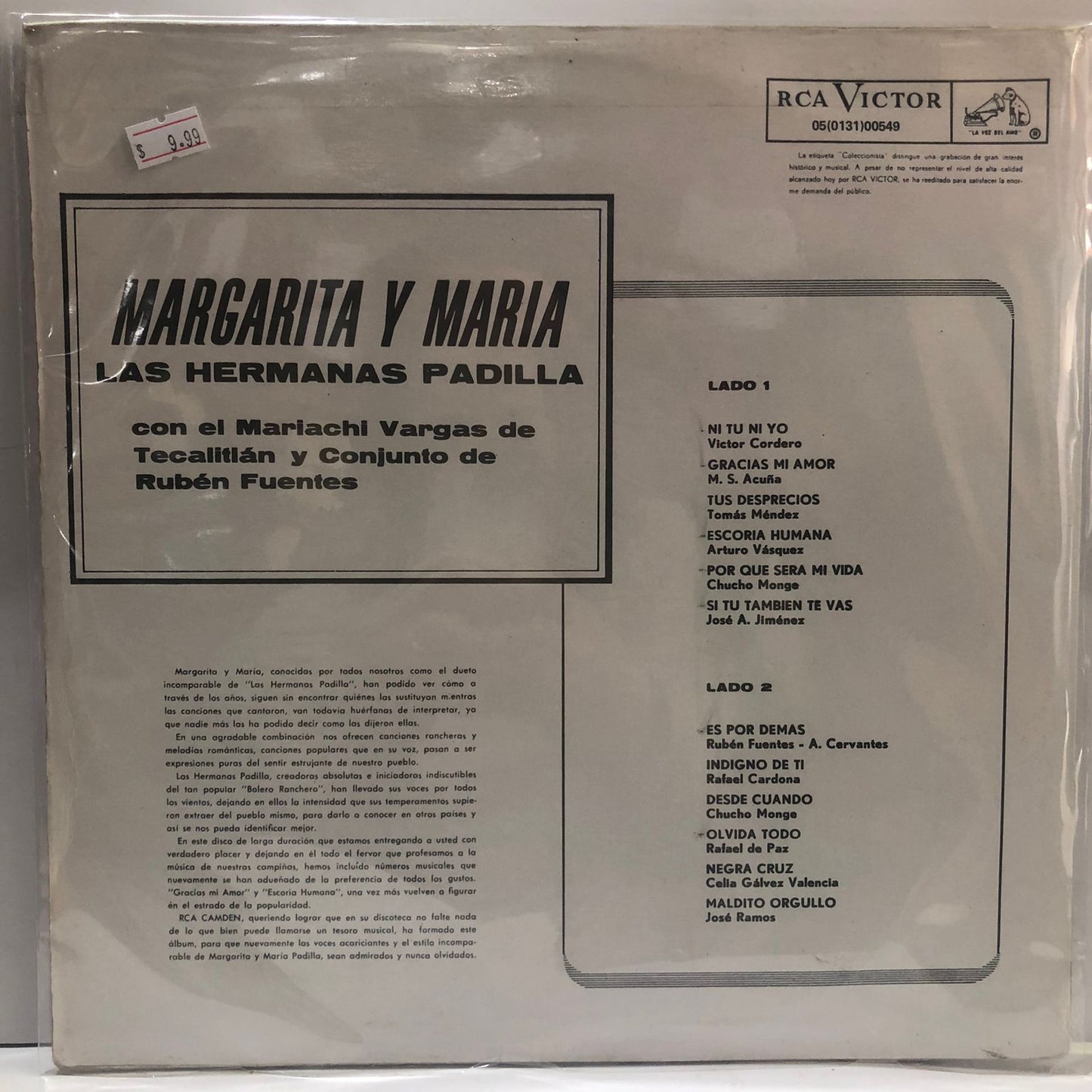 HNAS PADILLA - AQUELLAS CANCIONES LP