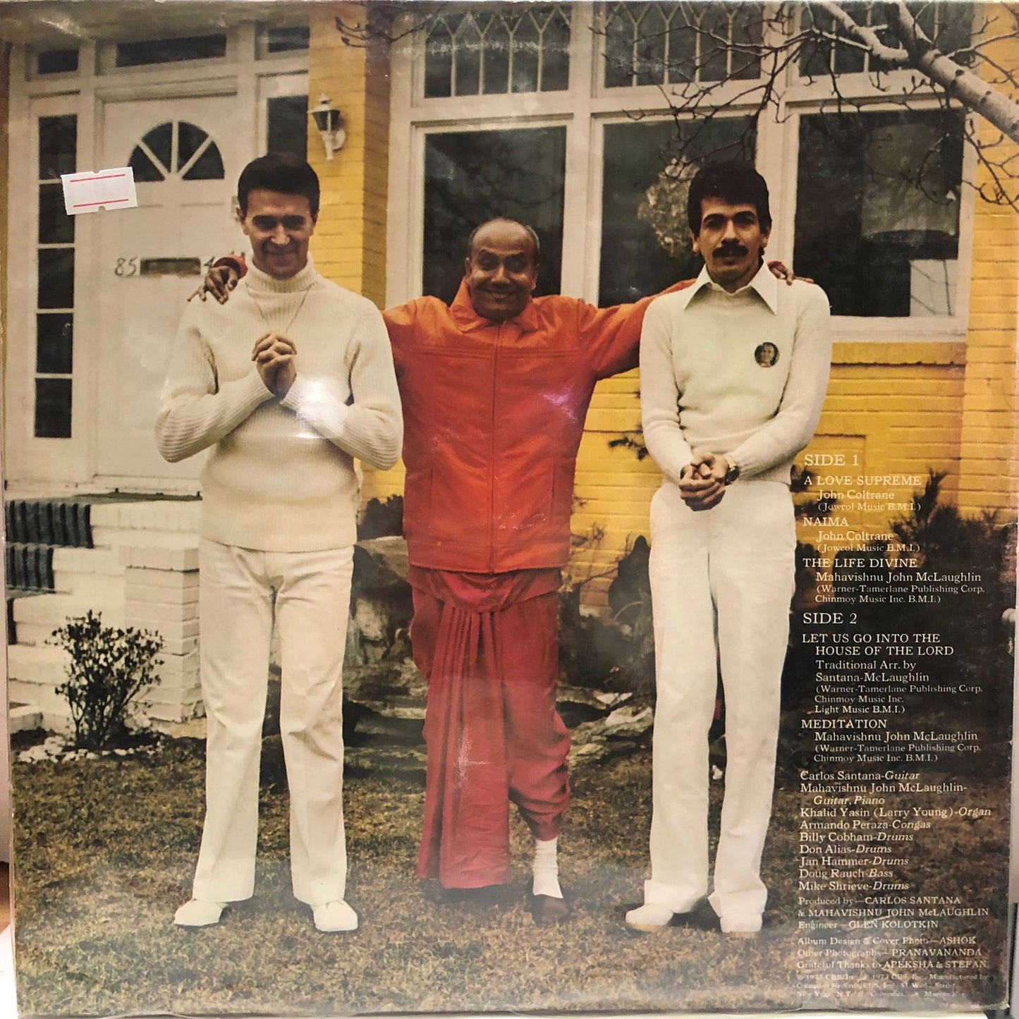 CARLOS SANTANA Y MAHAVISHNU JOHN McLAUGHLIN - LOVE DEVOTION SURRENDER  LP