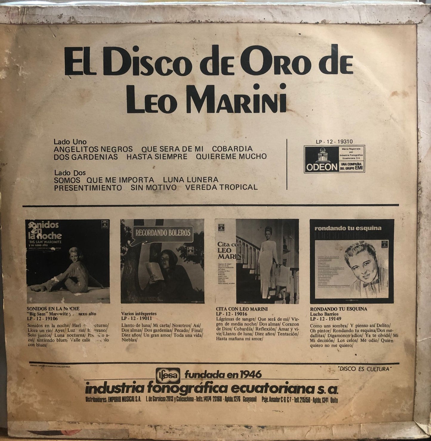 LEO MARINI - EL DISCO DE ORO LP