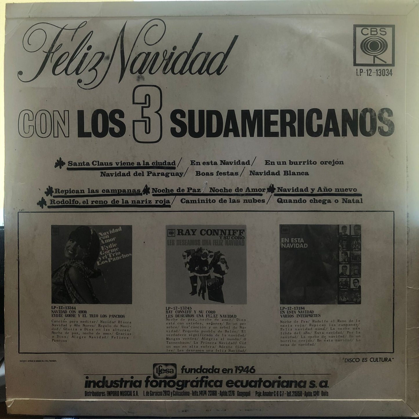 LOS 3 SUDAMERICANOS - FELIZ NAVIDAD LP