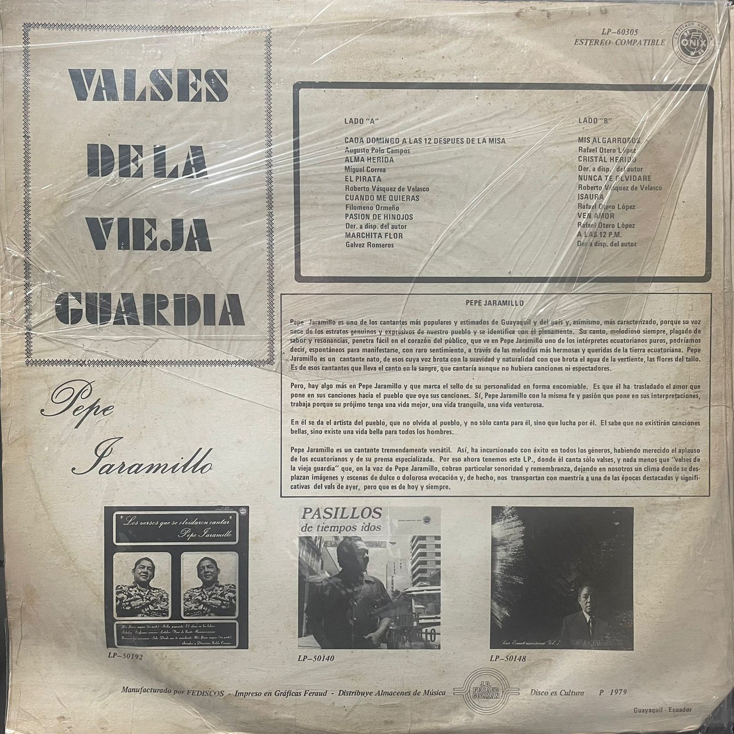 PEPE JARAMILLO - VALSES DE LA VIEJA GUARDIA LP (DE EPOCA)
