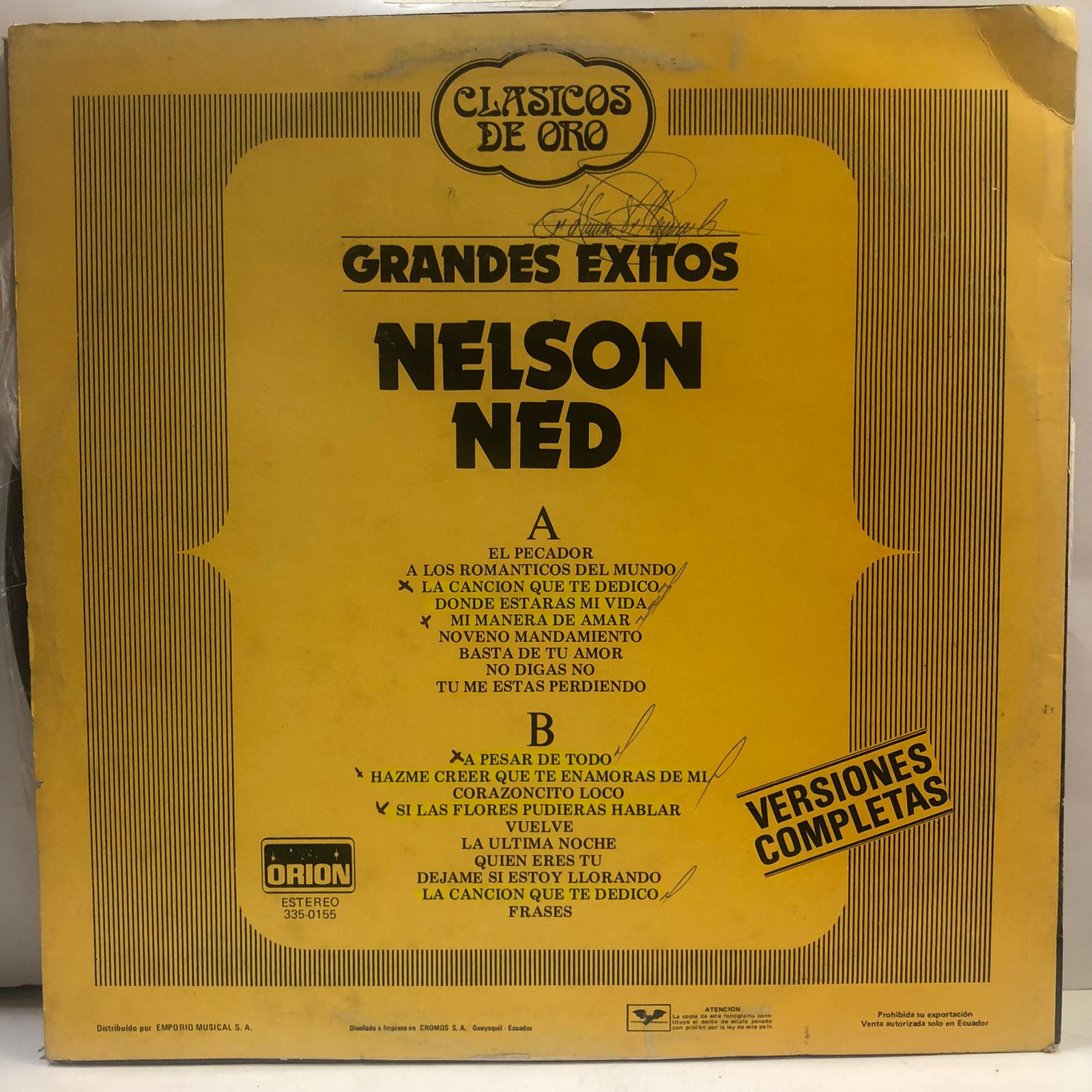 NELSON NED - GRANDES EXITOS LP – Circulo Musical