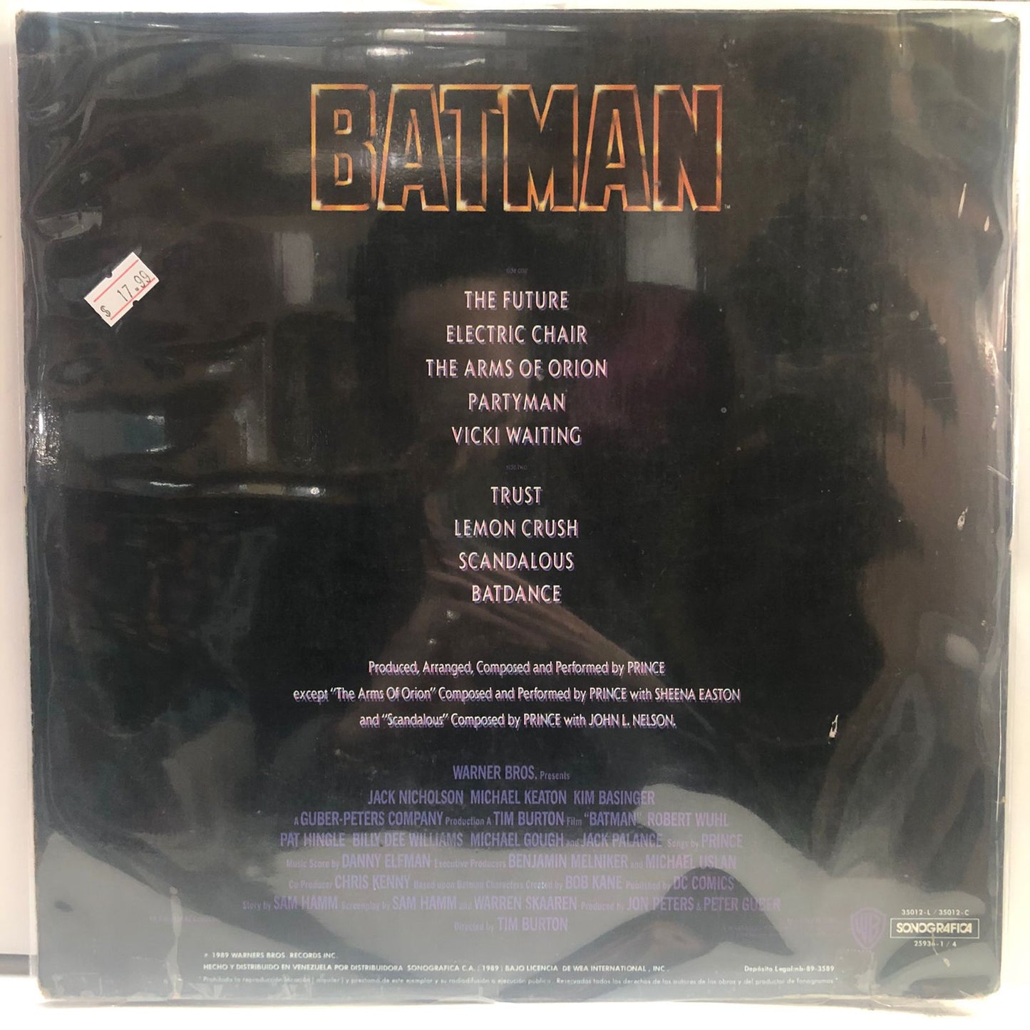 BATMAN - MOTION PICTURES SOUNDTRACK  LP