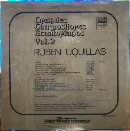 RUBEN UQUILLAS - GRANDES COMPOSITORES ECUATORIANOS VOL.2 LP