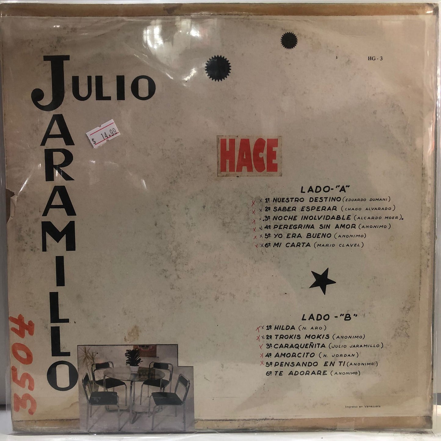 JULIO JARAMILLO - MAS EXITOS VOL.3  LP