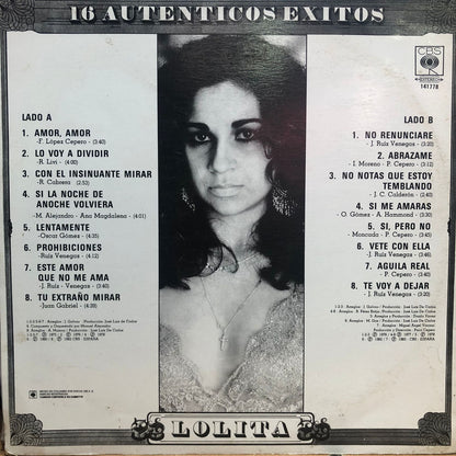 LOLITA - 16 AUTENTICOS EXITOS  LP