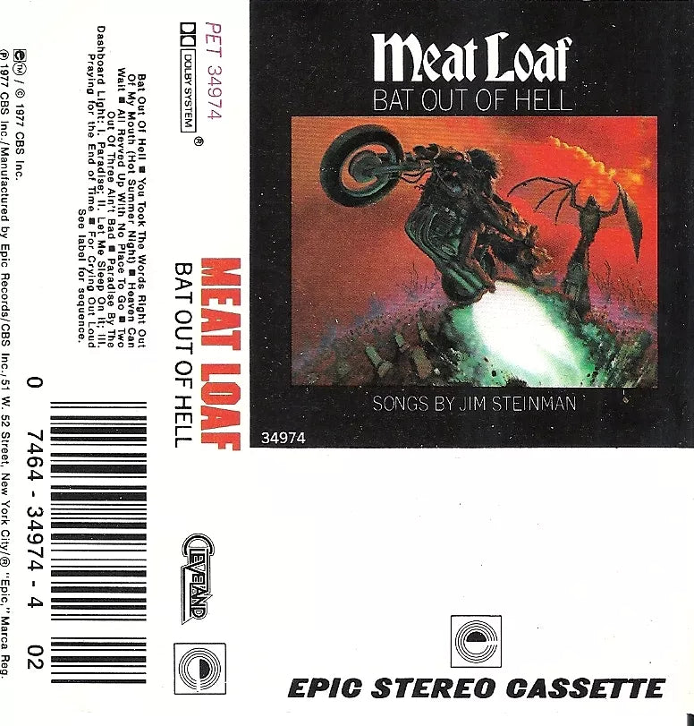 MEAT LOAF - BAT OUT OF HELL CASSETTE