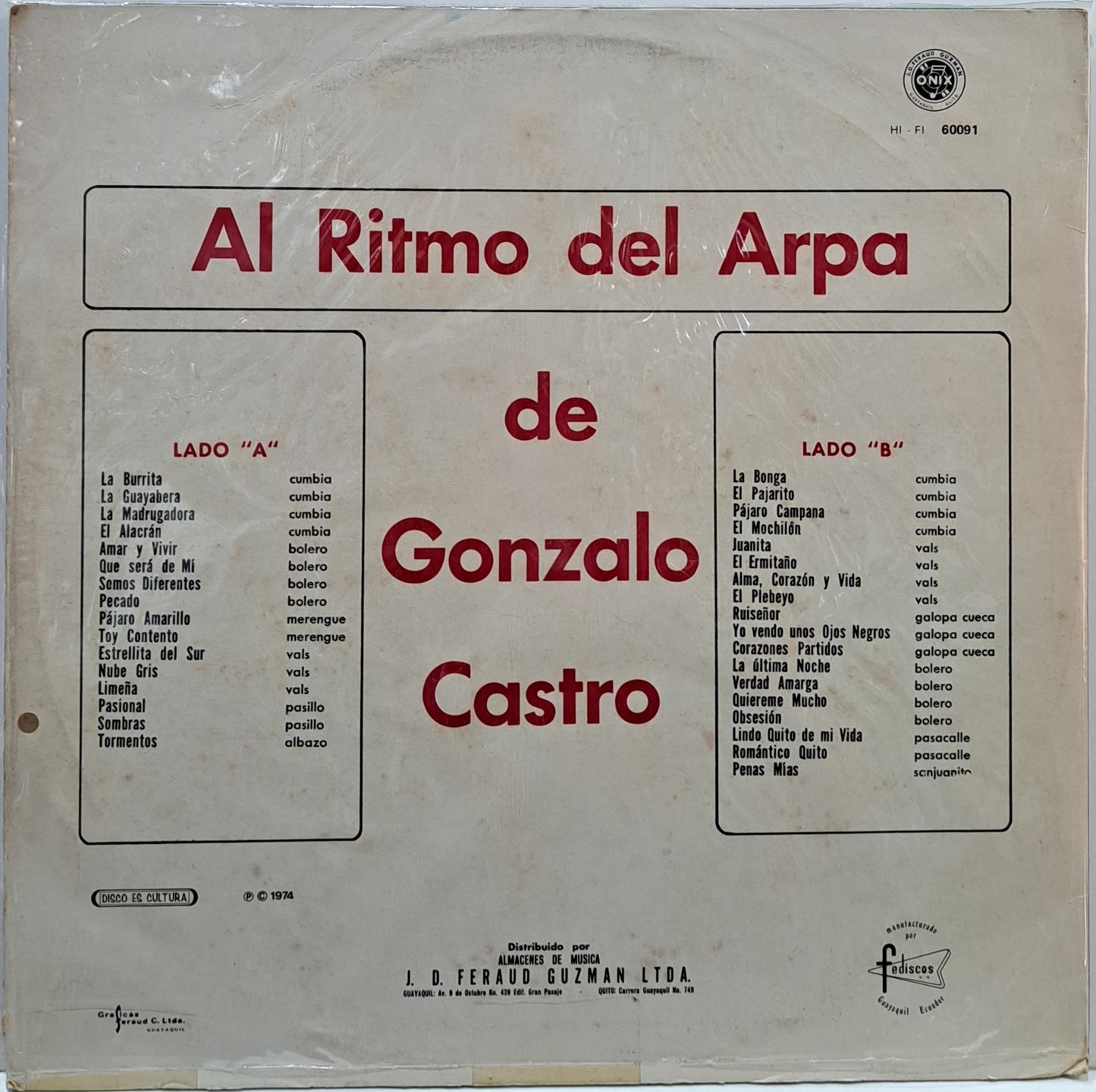 GONZALO CASTRO - AL RITMO DEL ARPA  LP