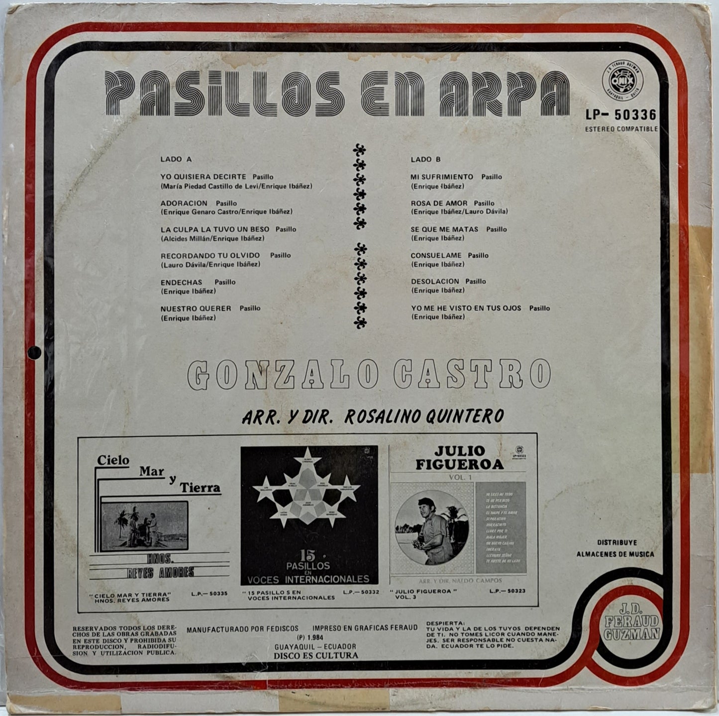 GONZALO CASTRO - PASILLOS EN ARPA  LP