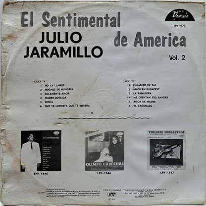 JULIO JARAMILO - EL SENTIMENTAL DE AMERICA VOL 2 LP