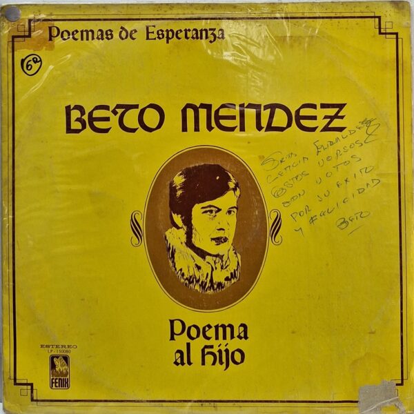 BETO MENDEZ - POEMAS DE ESPERANZA LP (DE EPOCA)