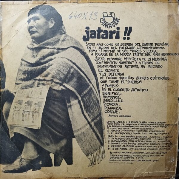 JATARI - FOLKLORE LATINOAMERICANO LP (DE EPOCA)
