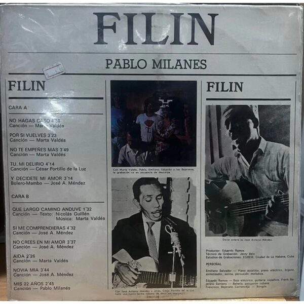 PABLO MILANES - FILIN LP