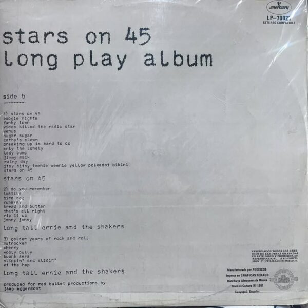 STARS ON 45 -  LONG PLAY ALBUM LP (DE EPOCA)