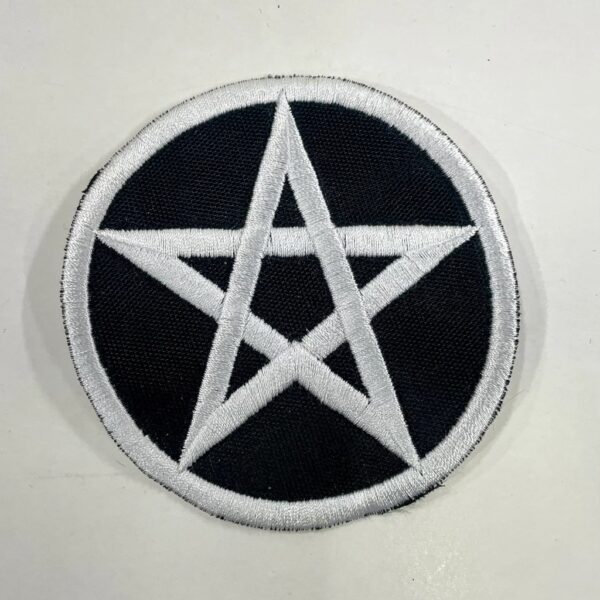 ESTRELLA BLANCA 5 PUNTAS PARCHE BORDADO PEQUEÑO