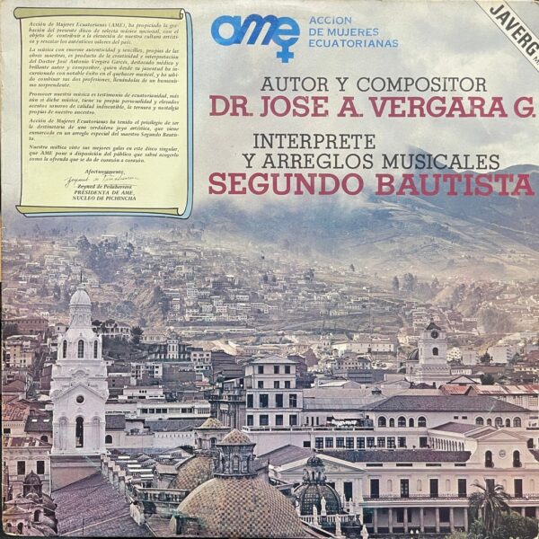 JOSE A. VERGARA G. (AUTOR) - SEGUNDO BAUTISTA (INTERPRETE) LP
