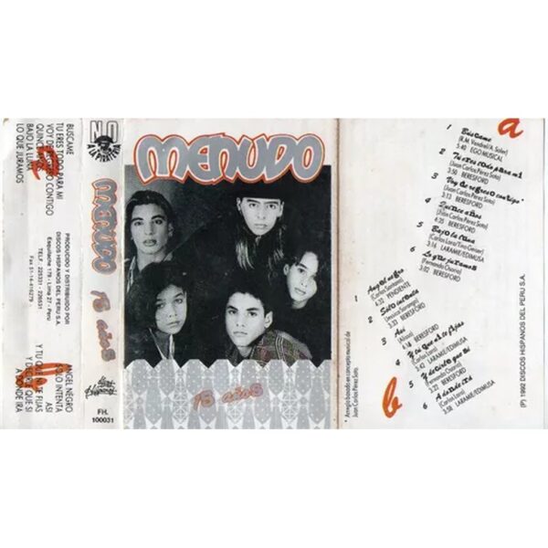 MENUDO - 15 AÑOS  CASSETTE