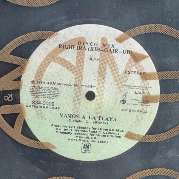RIGHEIRA - VAMOS A LA PLAYA  LP (MAXI SINGLE)