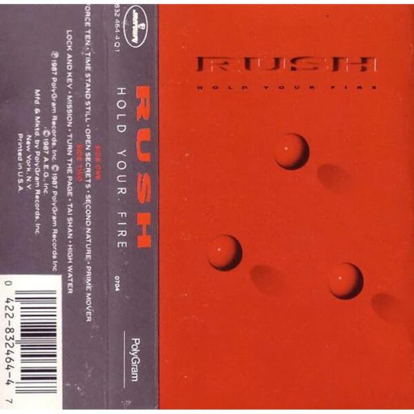 RUSH - HOLD YOUR FIRE  CASSETTE