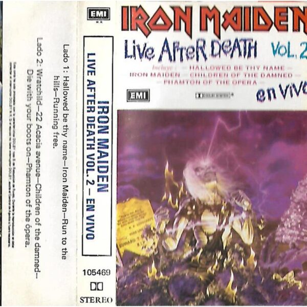 IRON MAIDEN - LIVE AFTER DEATH (EN VIVO) CASSETTE