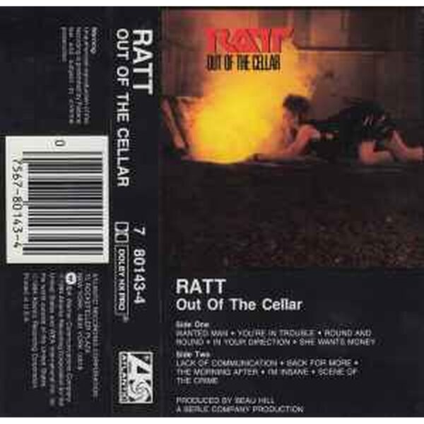 RATT - OUT OF THE CELLAR   CASSETTE