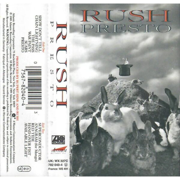 RUSH - PRESTO  CASSETTE