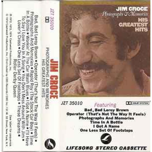 JIM CROCE - HIS GREATEST HITS  CASSETTE