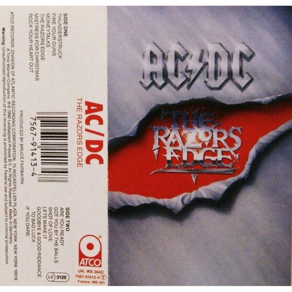 AC/DC - THE RAZORS EDGE  CASSETTE