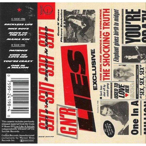 GUNS ROSES - LIES CASSETTE