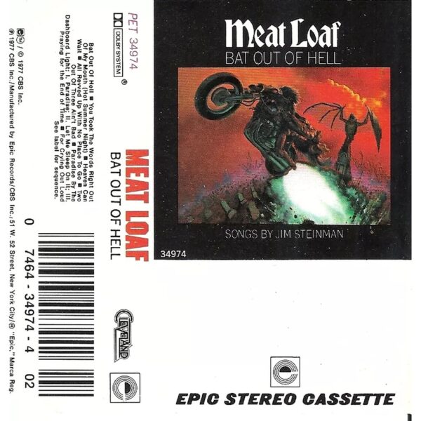 MEAT LOAF - BAT OUT OF HELL CASSETTE