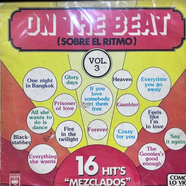 ON THE BEAT - 16 HITS MEZCLADITOS LP (DE EPOCA)