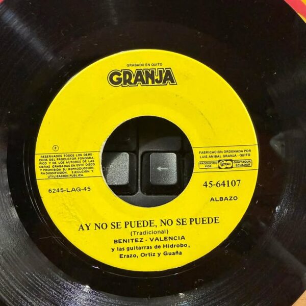 BENITEZ VALENCIA - ROSARIO DE BESOS/AY NO SE PUEDE, NO SE PUEDE 45RPM