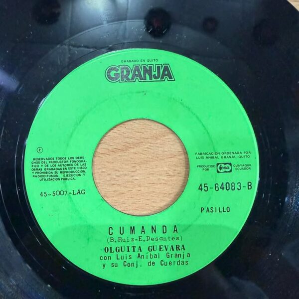 OLGUITA GUEVARA - BARCO NEGRO/CUMANDA 45 RPM