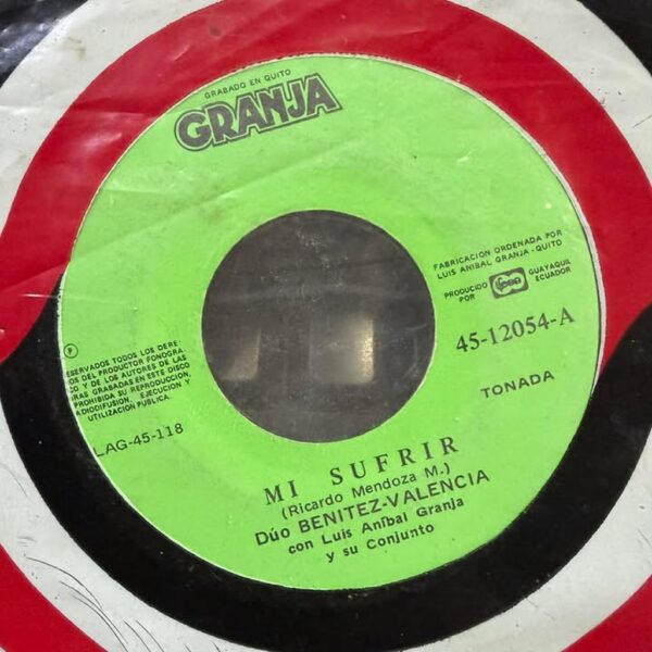 DUO BENITEZ VALENCIA - AQUELLOS TIEMPOS/MI SUFRIR 45RPM