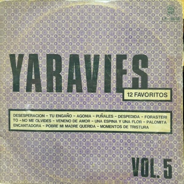 YARAVIES- 12 FAVORITOS VOL.5 LP (DE EPOCA)